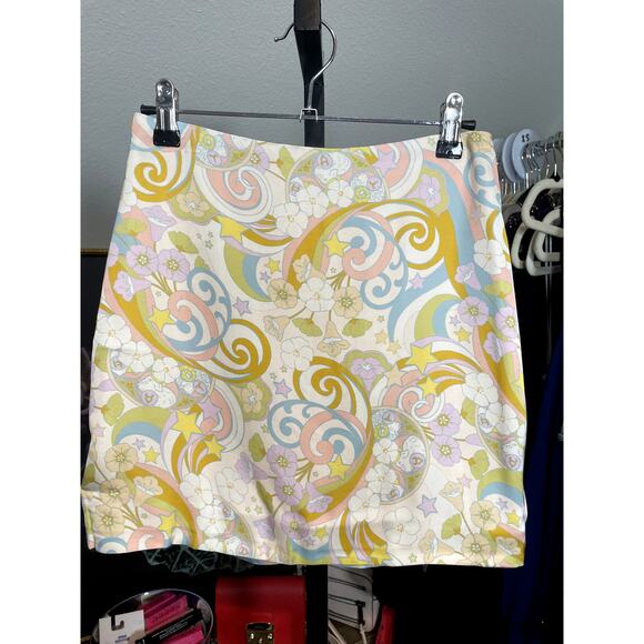 $135 For Love & Lemons AIKO MINI SKIRT HIGH WAIST Size XS - Picture 4 of 7